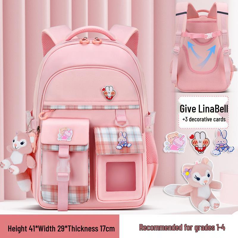 Рюкзак большой вместимости с защитой спины для девочек - Легкий школьный рюкзак на двойных лямках