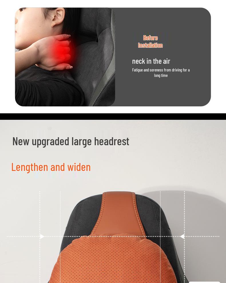 New Year Car Headrest: Aviation-Grade Neck Support Pillow & Memory Foam Backrest for Mercedes-Benz & BMW
