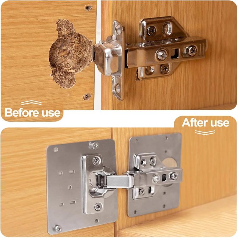 1/4/8/12 шт. Ремонтная пластина для петли шкафа, дверца шкафа, утолщенная монтажная пластина из нержавеющей стали, фурнитура для ящиков мебели