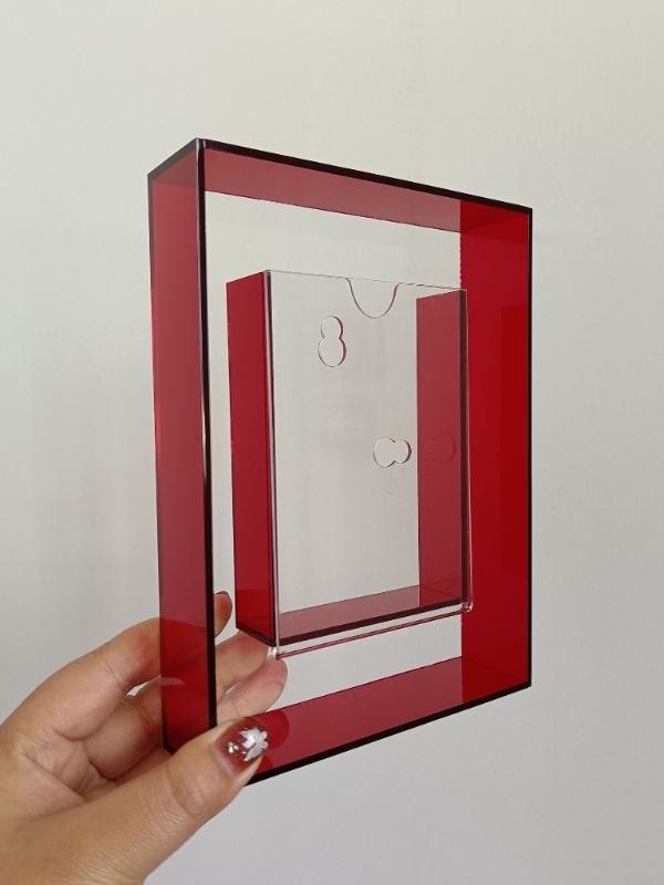 Photo Frame Acrylic Photo Holder for Desktop Display Support Horizontaled Vertical Clear