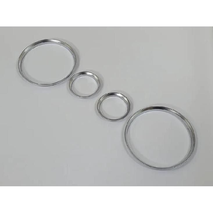 4 PCS Car Interior Accessory Speed Meter Decor Gauge Cluster Bezal Dashboard Dial Ring For BMW E30 3 Series - Matt Silver Color