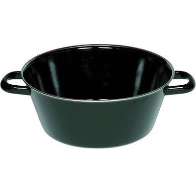 Сковорода черная эмалированная для жарки жира полуглубокая 30 см 12,5 л (0373-22)