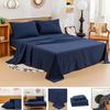 4pcs Bed Sheet Set Dust Proof Bedsheet Skin-friendly Soft Breathable Flat Sheets Anti Slip Fitted Sheets Mattres Protector Set Bedding Sets