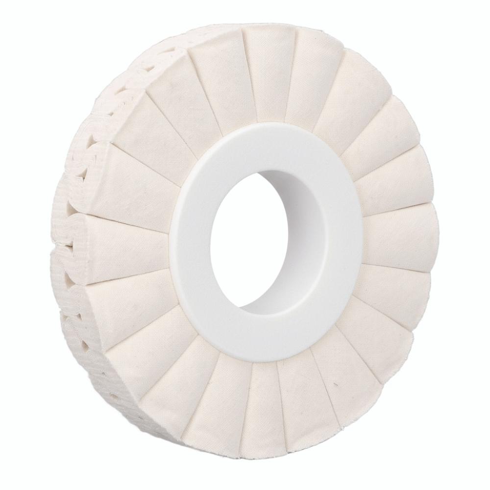6 Inch / 150mm Cotton Buffing Wheel White Buffing Pad for Metal Polishing, Wood Finishing