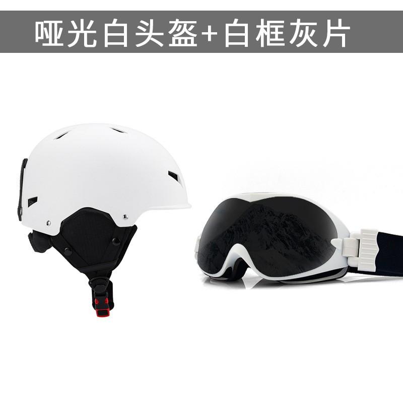 Unisex Ski Helmet With Integrated Goggles Alpine Snowboarding Safety Gear ABS Construction