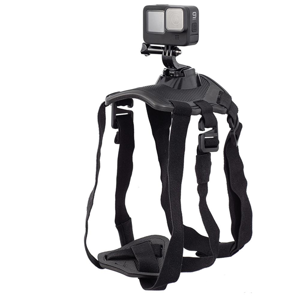 Крепление-шлейка для собаки для GoPro Hero 13 12 11 10 9 Мягкое регулируемое для маленьких, средних и крупных собак для камер DJI Osmo Insta360