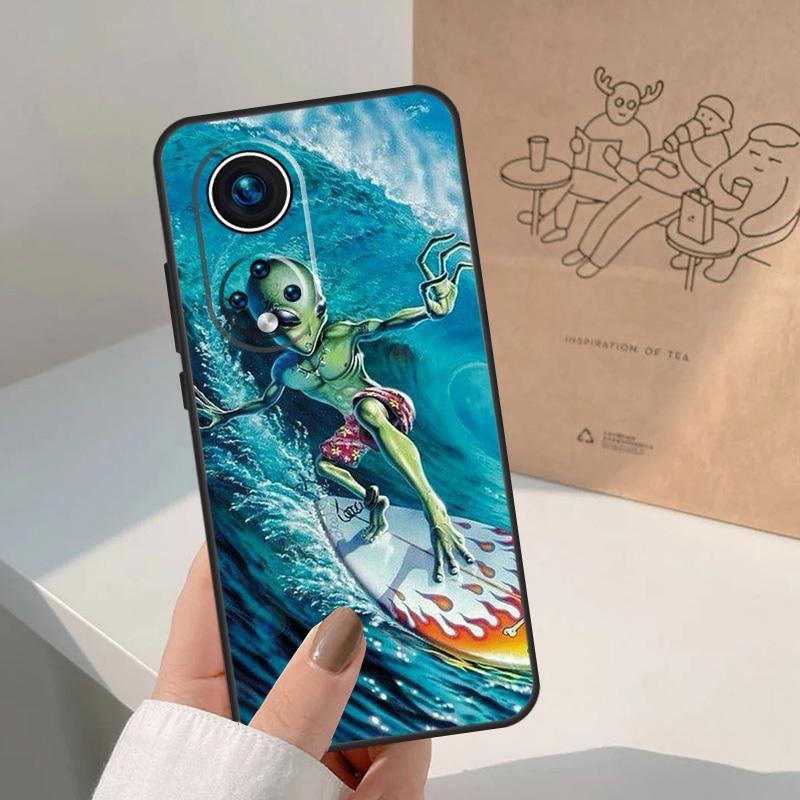 ГАВАЙСКИЙ ПЛЯЖ ДЕВУШКА-СЕРФЕРКА СЕРФИНГ ИСКУССТВО Для Honor Magic 8 5 6 7 Pro Чехол Для Honor 400 200 Lite 50 70 90 X8c X8b X9a X9b X9c X9d Win