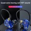 Проводные наушники Тип с четырьмя динамическими драйверами Type-C/3,5 мм Разъем 8 мм Наушники-вкладыши с микрофоном Тяжелые