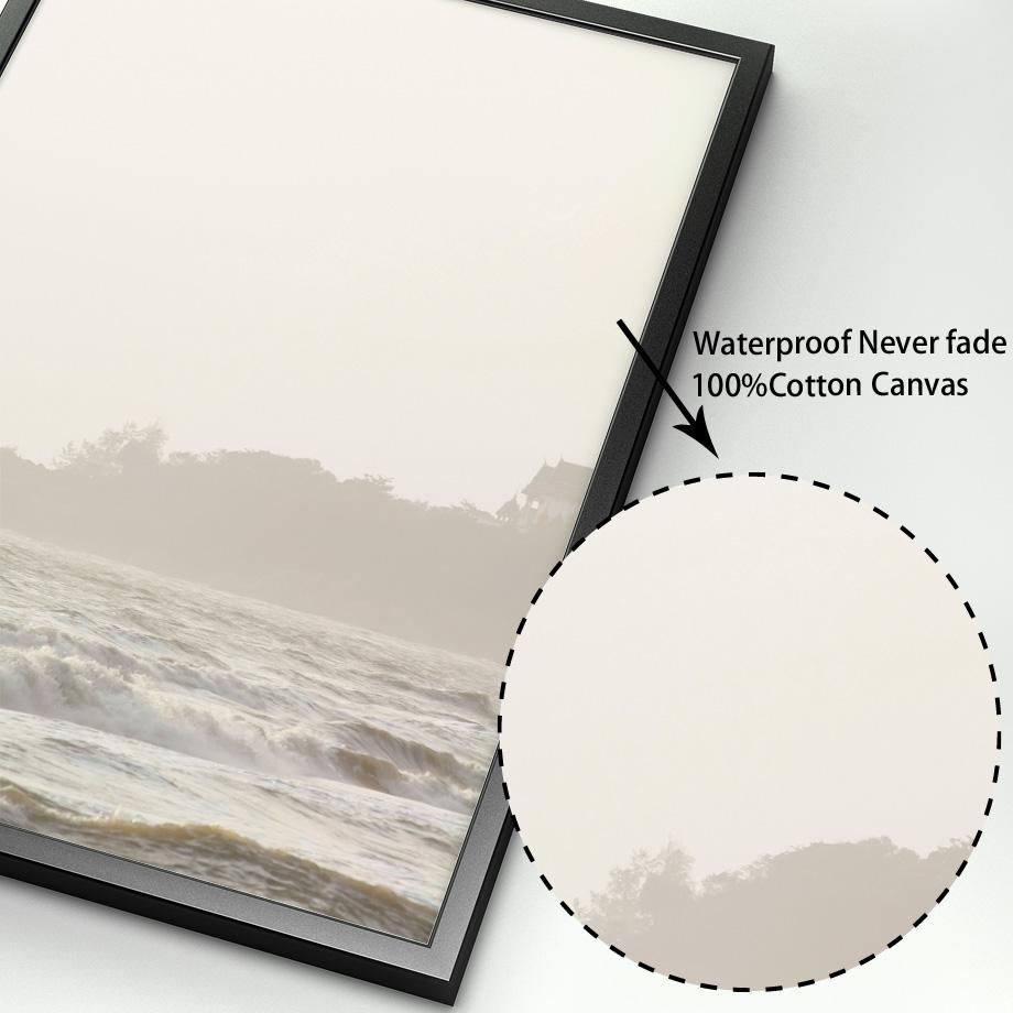 Beach Birds Sea Flower Reed Grass Wall Art Prints Canvas Painting Line Face Nordic Poster Wall Pictures For Living Room Decor