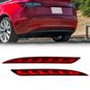 For Tesla Model 3 Model Y 2018 2023 Led Rear Bumper Reflector 3 Functions Brake Light Dynamic Turn Signal