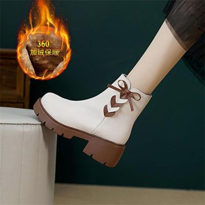 Ботинки Martin с квадратным каблуком, женские, осень-зима 2024 года, новые короткие студенческие ботинки в британском стиле, для маленького мужчины, высокие и тонкие ботинки