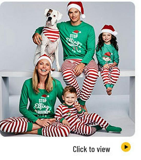 2025 Семейный комплект в клетку с принтом оленей - Осенне-зимний рождественский наряд