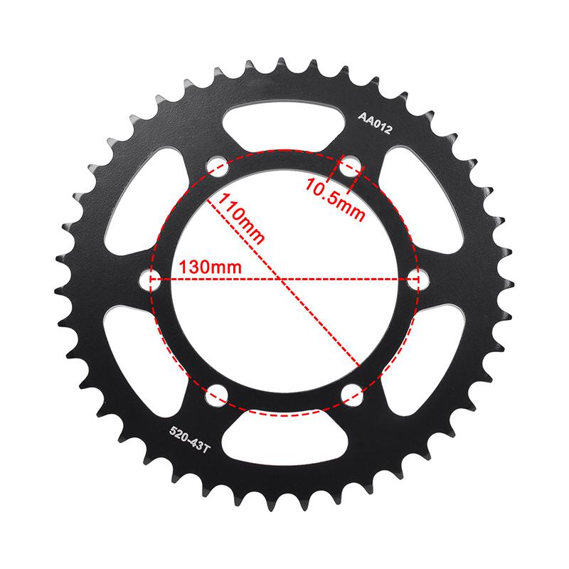 520-43T 520 17T Передняя звездочка motorcycle Gear Wheel для Suzuki GSX-R750 L9 M0-M4 2024