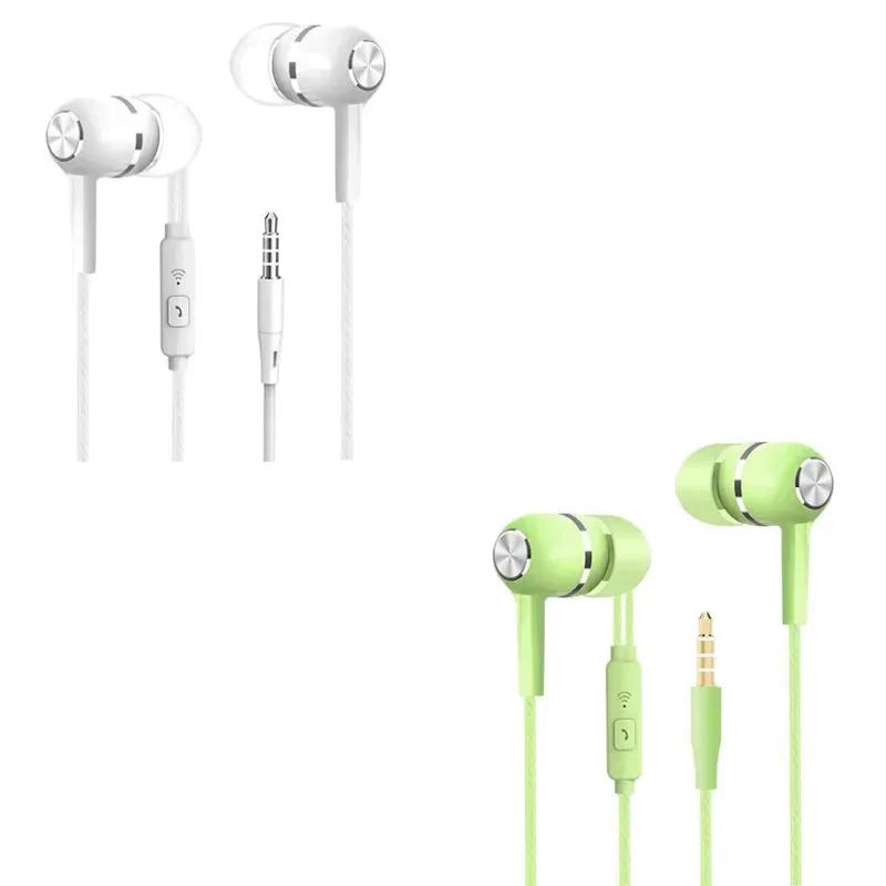 1/2/3/4Pcs Universal 3.5mm Wired Headphones Sport Earbuds with Bass Phone Earphones Stereo Headset with Mic volume control
