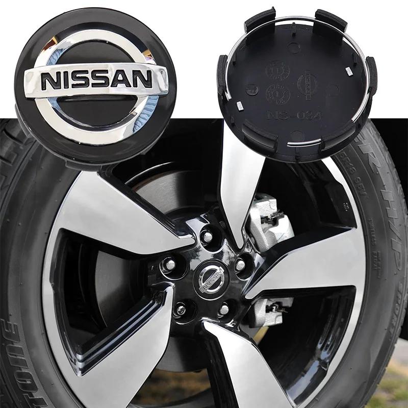 4pcs 3D 54mm 60mm 63mm Nissan car emblem Wheel Center Hub Cap auto Rim refit dust-proof badge covers sticker styling