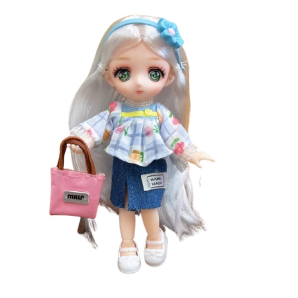 Ball Jointed Body 16cm Doll Clothes Set Movable Joint Chinese Style Skirt  Babies