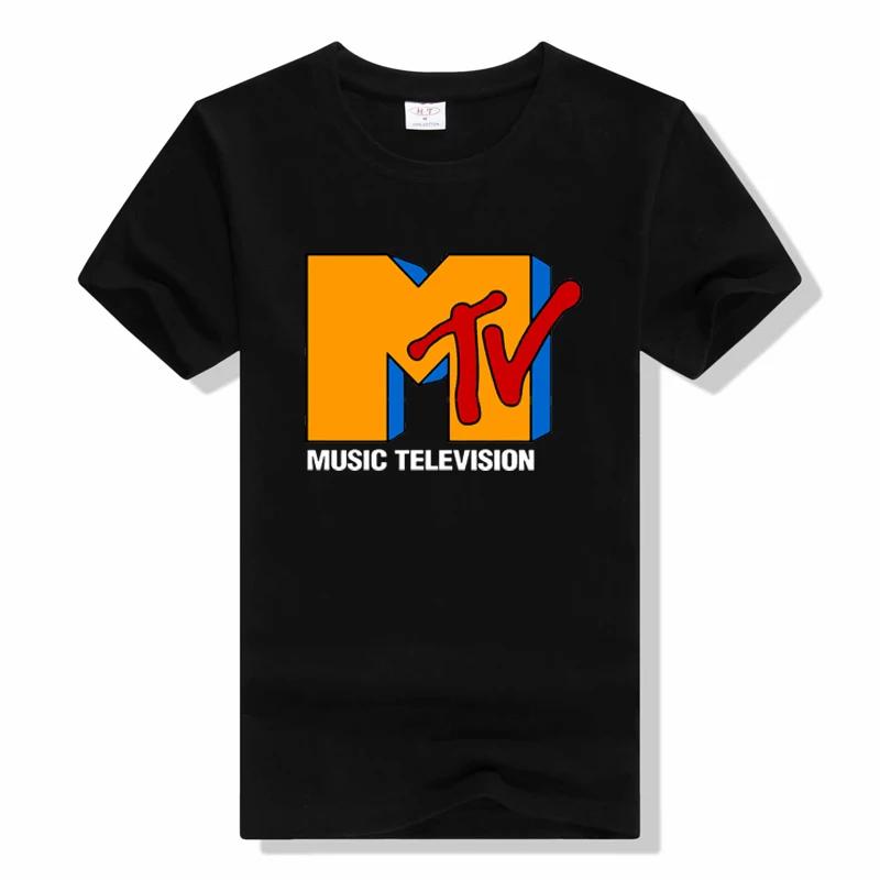 Mtv Music Television T Shirt Mens Retro Rock Hip Hop Tv Tee Fashion Casual Short Sleeved T-shirt Men Cotton Tee Shirt