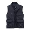 Sleeveless Vest Men's Four Seasons Middle-aged Outdoor Leisure Loose Large Size Vest European and American Sports Multi-bag Vest
