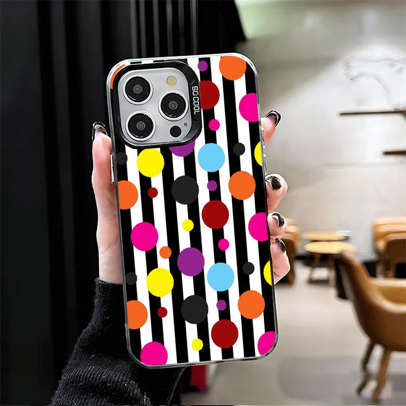 Арт-дизайн в горошек Мода Мягкий чехол для телефона для iPhone 15 16 17 Pro Max 17Air 16E 14 Plus 13 12 Mini Ударопрочная задняя крышка She