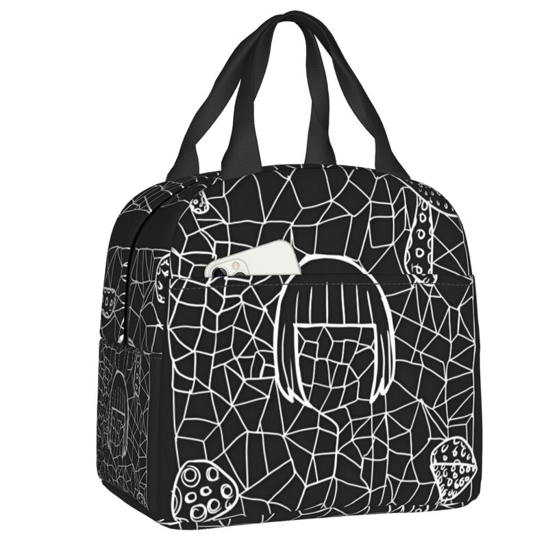 Custom Yayoi Kusama Self-Portrait Insulated Lunch Bags for Camping Travel Dot Leakproof Cooler Thermal Lunch Box Women Children