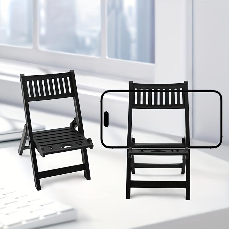 Cute Chair Shape Phone Holder Mini Desk Stand Universal Anti-Slip Mobile Phone Bracket for Home Office Desktop Decoration