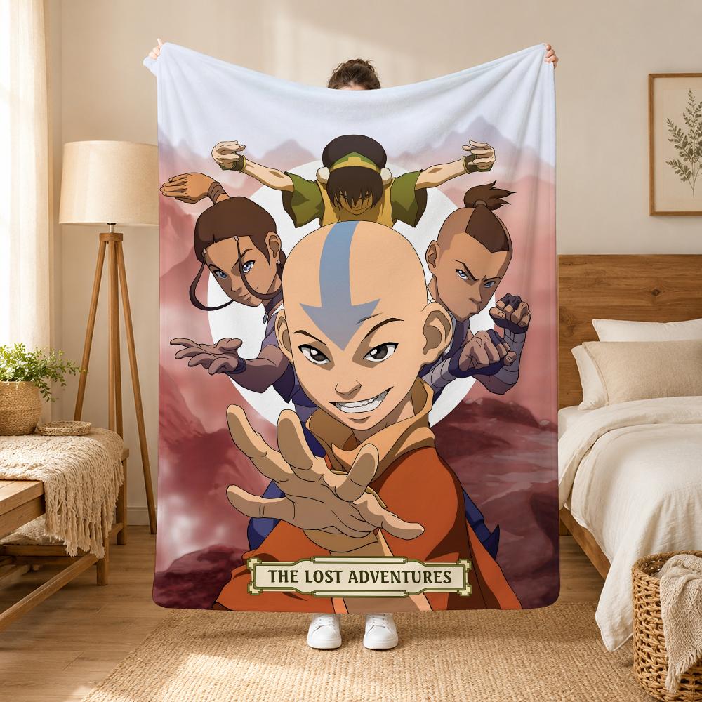 Avatar The Last Airbender Cartoon Throw 240g flannel blanket, suitable for sofas, beds, offices,  exquisite gift blankets