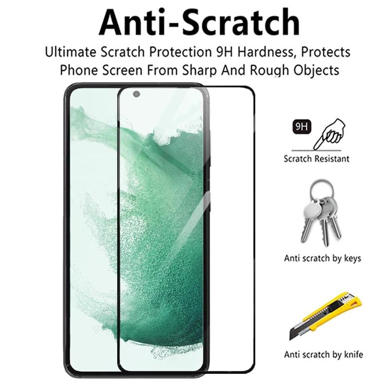 Защитное стекло для телефона 2 в 1 для Samsung Galaxy S22 S22 Plus S21/A72 A42 A53/Xiaomi 12 Pro/12/11 Pro/Redmi Note 11/11 Pro Ect