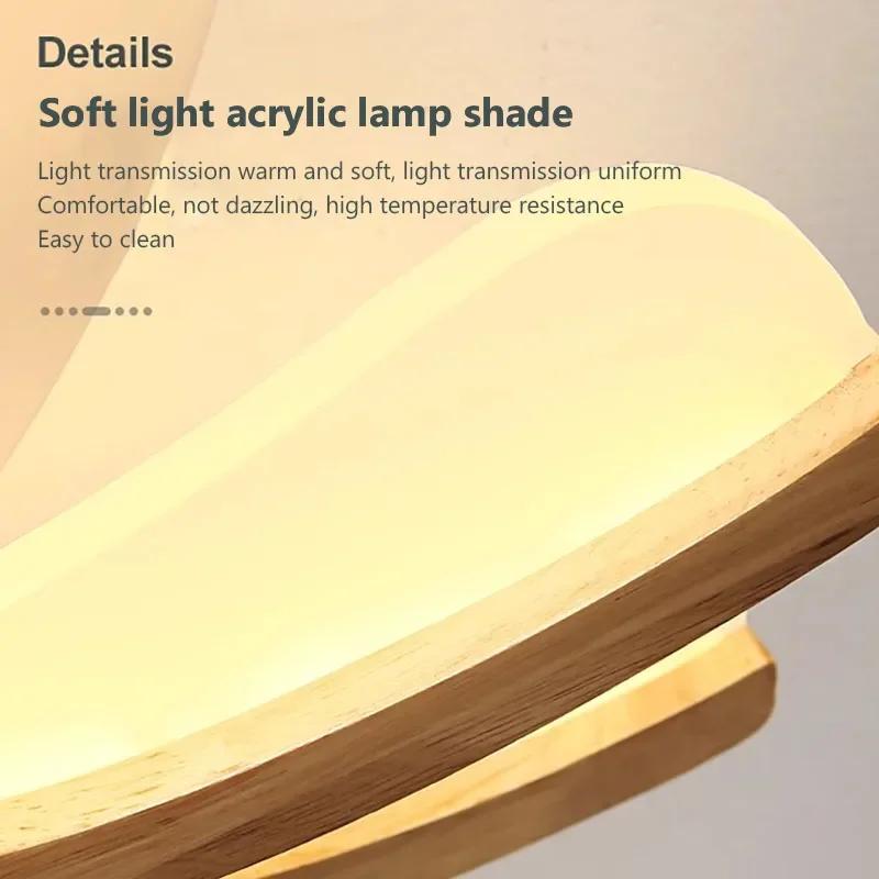 Светодиодный потолочный светильник Nordic из каучукового дерева для спальни, простой, современный, из цельного дерева, для гостиной, деревянный потолочный светильник для внутренних украшений