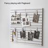 Комплект для комбинирования панелей Pegboard, настенное хранение, белые панели Peg Boards, органайзер для настенного дисплея