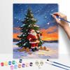 Christmas Santa Claus Pine Tree Gingerbread Man Digital Oil Painting Art Kit Hand Painting Home Decoration Painting
