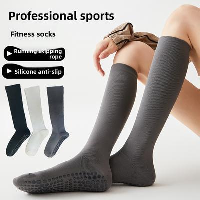 Компрессионные гольфы до колена для женщин, для велоспорта, тенниса, длинные компрессионные носки для йоги, эластичные носки для похудения ног