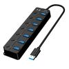 USB 7,5 Гбит/с USB-расширитель, Независимый и улучшенный двойной интерфейс питания, 3.0 Хаб, Порты, Высокоскоростная полоса пропускания, Переключатель, 5 В/3 А, С собственным питанием, Питание от шины,