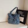 Большая вместительная джинсовая сумка-тоут женская сумка через плечо студенческая сумка для занятий