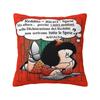Vintage Quino Comic Mafalda Throw Pillow Case Decoration D Printed Cartoon Mang Sofa Cushion Cover Polyester Soft Pillowslip