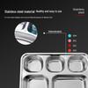 304 Stainless Steel Deep 5-Compartment Lunch Tray