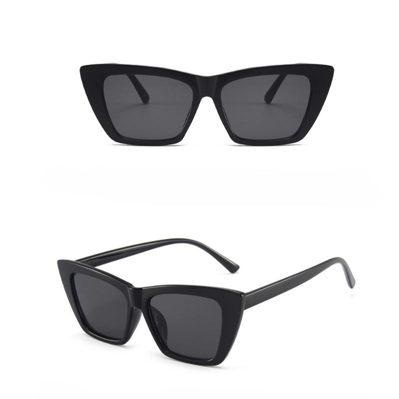 Модные солнцезащитные очки «кошачий глаз» женские ретро квадратные стеклянные солнцезащитные очки женские очки леди очки