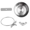 Stainless Steel Bird Water Cup Hanging Cage Feeder Small Parrot Budgie Finch Bowl 6.5cm