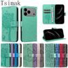 Кожаный чехол для телефона для iPhone 17 Pro Max 16 Plus 15 16e 17e Air 17Pro Чехол Магнитный флип-кошелек Слот для карт Держатель-подставка Coque