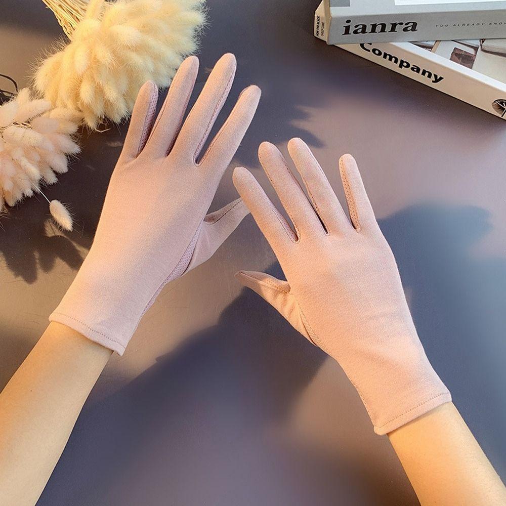 Gloves Riding Gloves Outdoor Mittens Women Driving Gloves Summer Sunscreen Gloves Solid Color