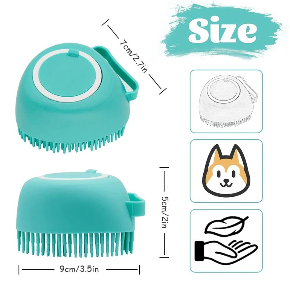 Bathroom Massage Comb Soft Silicone Silicone Bath Brush Safety Shampoo Brush Dog Cat