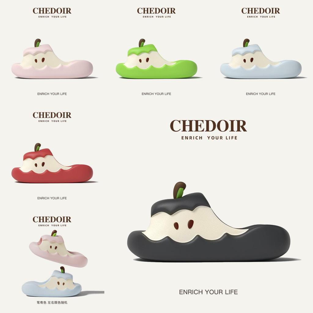 Apple Summer Unisex Eva Thick Sole Slipon House Slippers With Nonslip Function For Couples