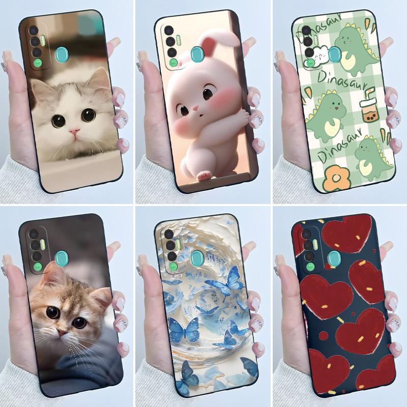 Милый Чехол Для Tecno Spark 7P Чехол Печатный Корпус Защитная Крышка Мягкий Силикон Мультяшный Корпус Телефона Fundas
