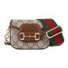 Gucci Horsebit 1955 GG Mini Bag Brown Leather Red Green Web Gold Hardware Daily Use 699760-HUHHG-8565