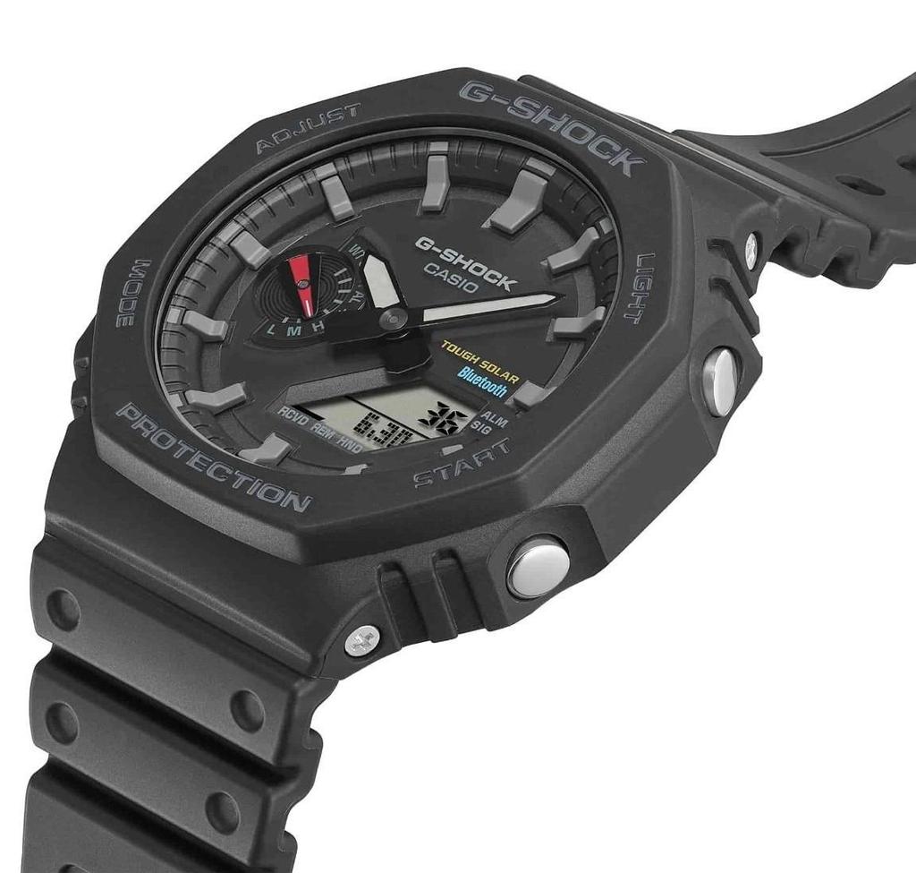 Casio G-shock Цифро-аналоговые ударопрочные часы на солнечной батарее Bluetooth для мужчин GA-B2100-1A