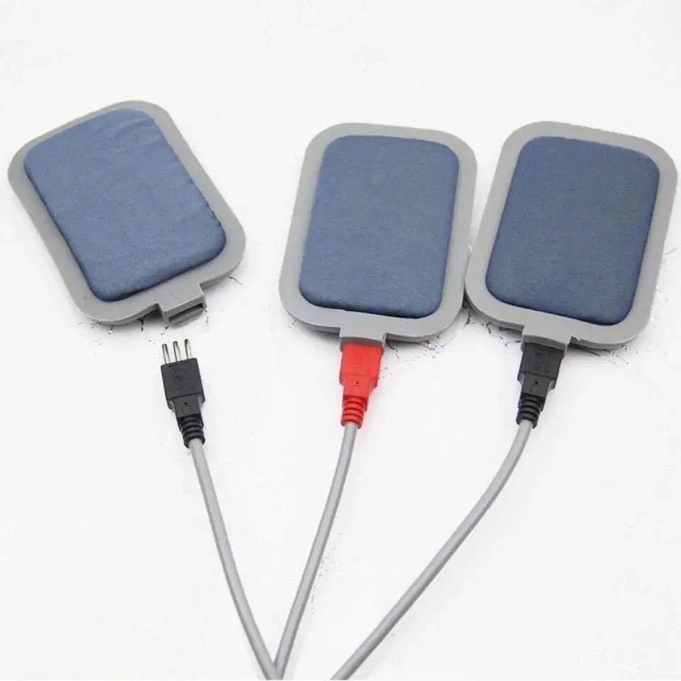 Silicone Micro-current Muscle Stimution Pad/2Pin or 3 Pin Cable,for Beauty/DDS Bioelectric Therapy/ Acid-base Massage Equipment