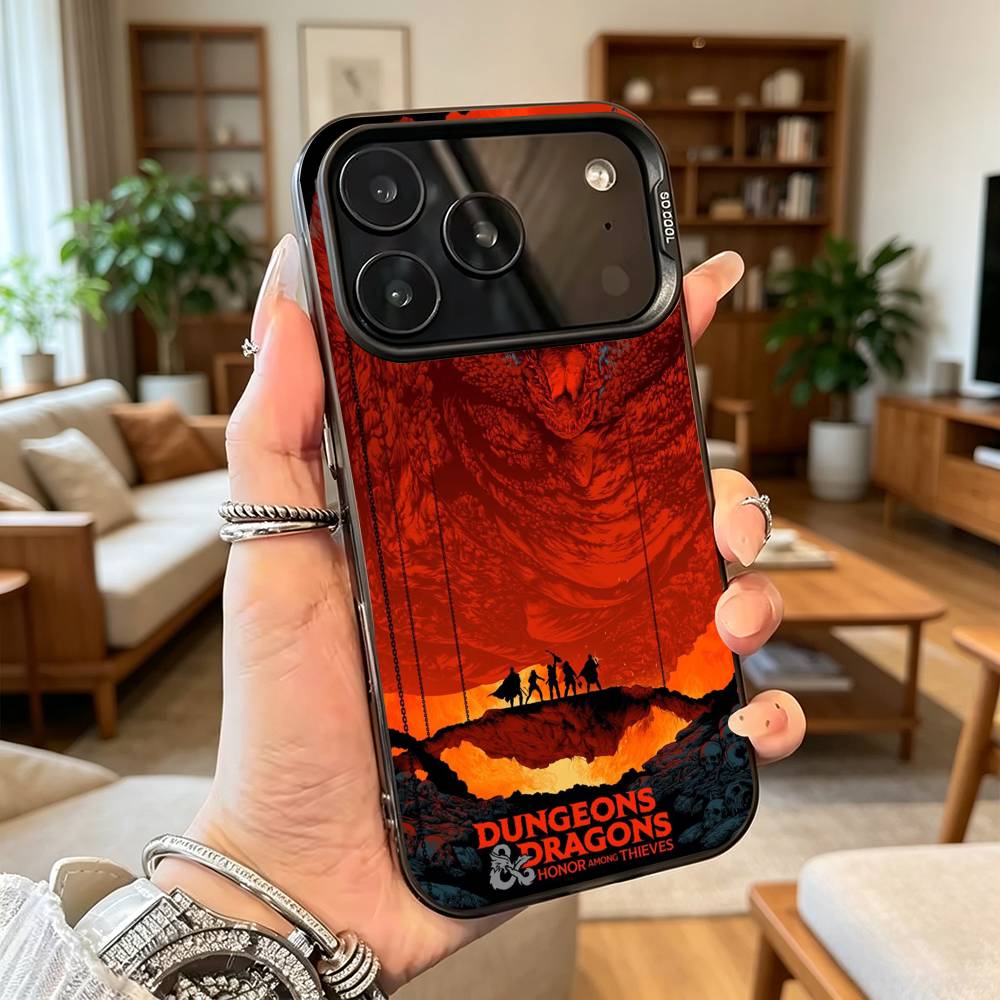 D&D Dungeons and D-Dragons Game Phone Case For iPhone 17,16,15,14,13,12,11Plus,Pro Max,XS,Colorful Silver Phone case Funda Cover