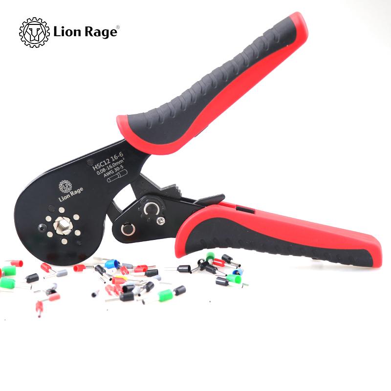 Ferrule Crimping Tool HSC12 16-6 Tubular Terminal Mini Pliers For Large Size Terminals Electrical Clamps 0.08-16mm²/30-5AWG