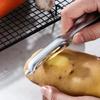 Многофункциональная двусторонняя овощечистка для фруктов, овощей, дыни, картофеля, стругалка с улыбающимся лицом, нержавеющая сталь