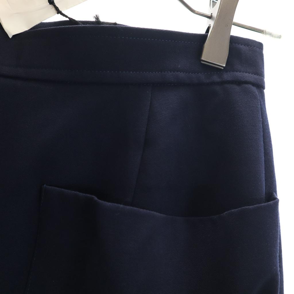 Yves Saint Laurent 90s Old Long Length Wrap Skirt L Navy Women Used
