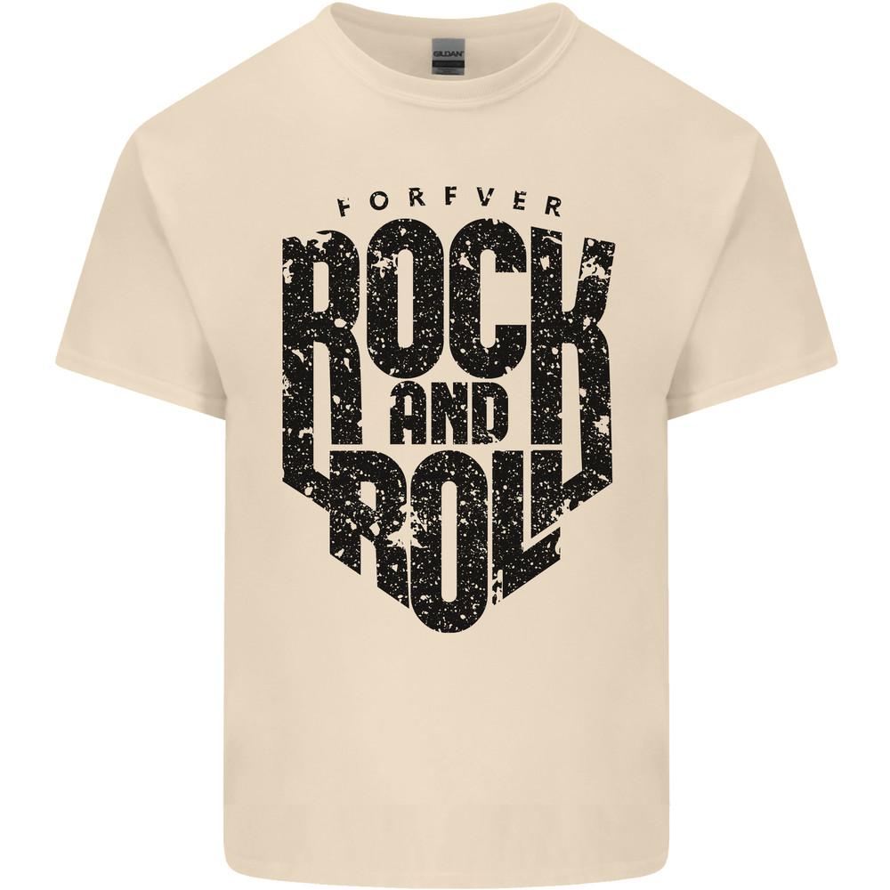 Мужская футболка из легкого хлопка 'Forever Rock and Roll Music' Унисекс